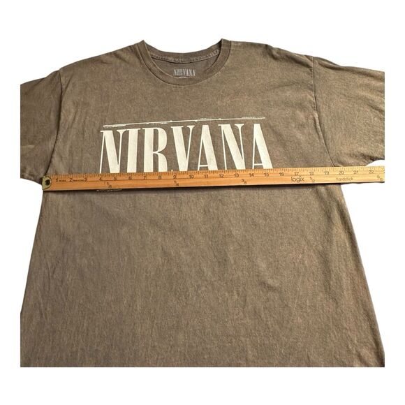 Nirvana World Tour‎ T-Shirt Men's Size Large Brown - Picture 5 of 10